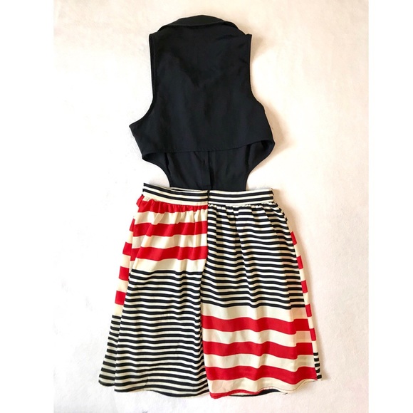 ✨HP✨Lush Black Collared Sleeveless Open Back Dress - Picture 6 of 8